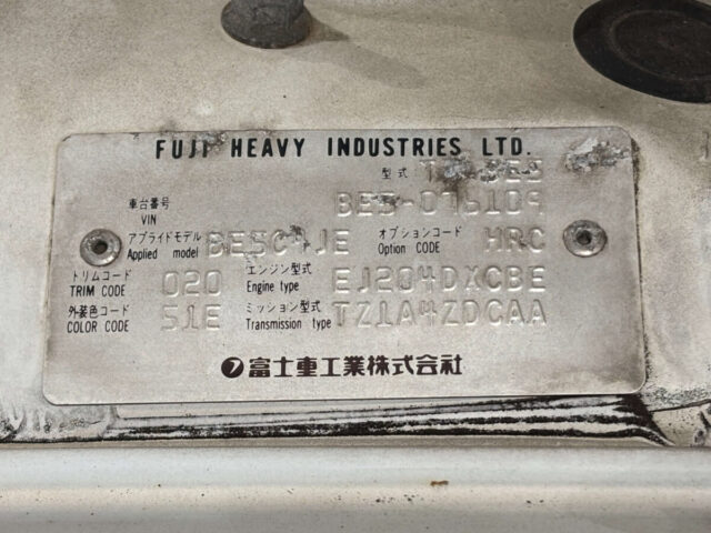 For sale 12/2000 Subaru Legacy B4 BE5-076109 #Japanese #subaru #legacy #usa #uk